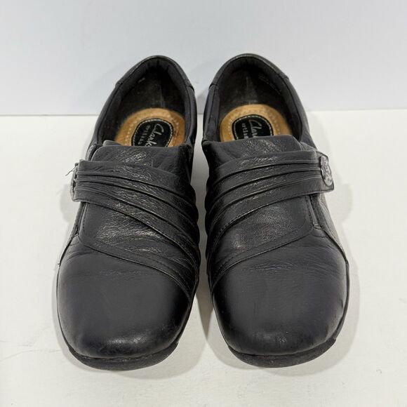 Womens 8.5 M Clarks Artisan Kessa Alcove 26102319 Black Leather Slip On Loafers - Picture 14 of 16